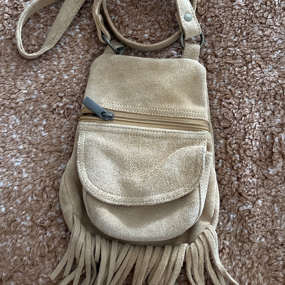 Vintage fringe suede bag - Picture 1 of 4